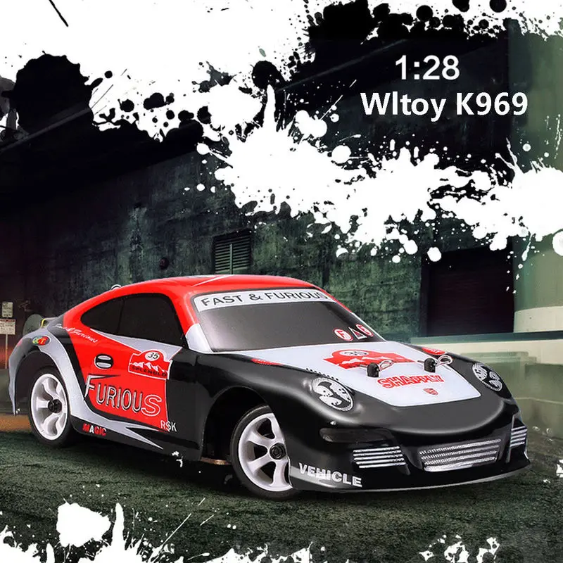 1/28 2.4G 4WD 30km/h High Speed Drift Racing Car SUV Toy Brushed Drift Car K969 Brushed RC Car for kids