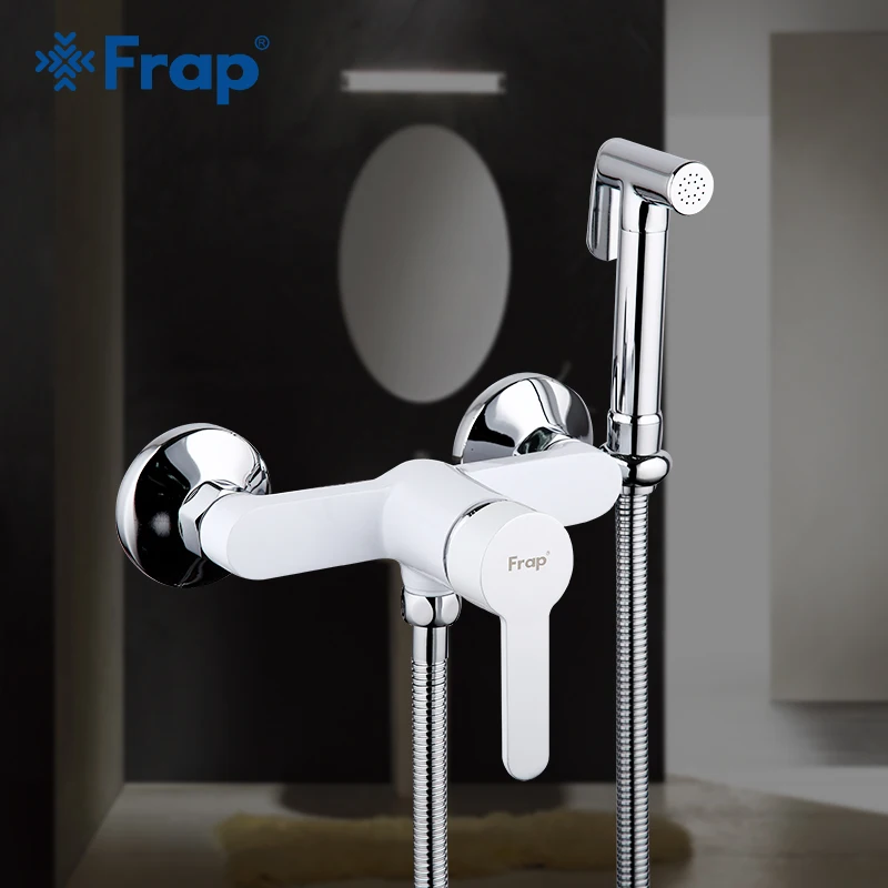 

FARP Bidet faucets new arrivals white modern bidet faucet single handle mixer wall mounted luxury bathroom shower faucet set