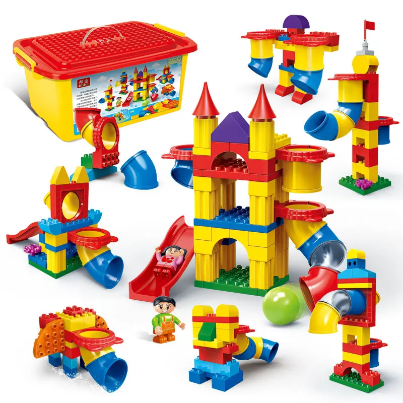 BanBao Large Particles Bricks Amusement Park Slide Educational Building Blocks Toys For Kids Children Gifts 6531