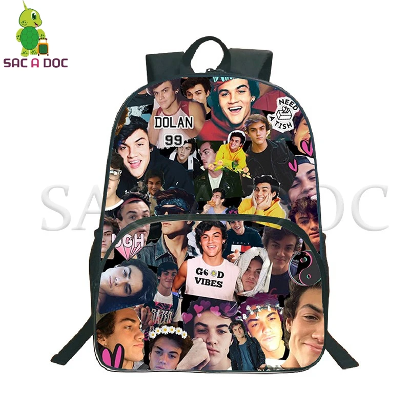 

New Fashion Dolan Twins Printed School Bag Laptop Backpack for Teenagers Students Women Men Daily Backpack Travel Shoulder Bags