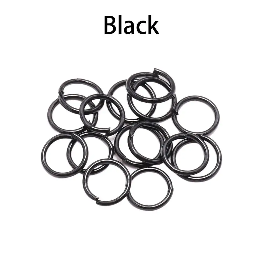 200 Anelli Di Salto Doppi In Metallo (Black Gun) – 10/16/20 Mm, Anelli Aperti Per Bigiotteria Fai Da Te, Portachiavi, Connettori Per Bracciali E Collane - 2