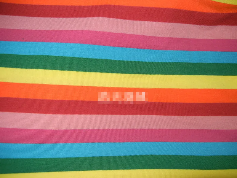 Трикотажная хлопчатобумажная ткань в радужную полоску 100x160 см|knitted cotton fabric|cotton