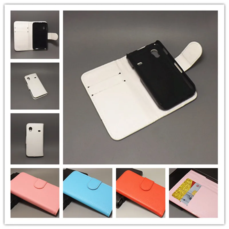 Для samsung Galaxy Ace S5830 s5831 s5831i Личи Текстура Кожаный чехол Чехол Флип кейс с 2 держатель