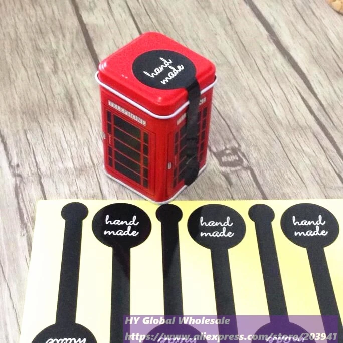 700pcs/lot Black Lollipop Adhesive Seal Sticker Gift handmade Label Stickers | Канцтовары для офиса и дома