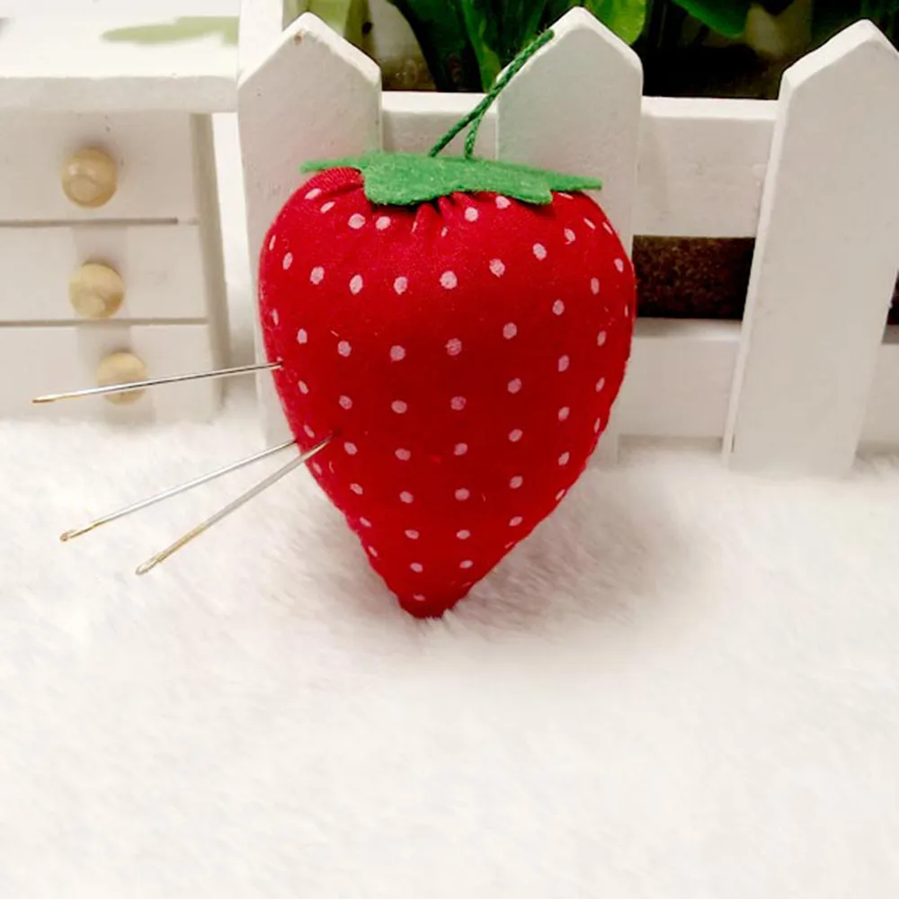 Sourcingmap Strawberry Shape Pin Cushion Pillow Needles Holder Sewing Craft Kit