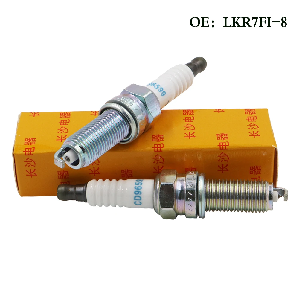 

DS 4pcs LKR7FI-8 96599 moped Iridium spark plugs Car Candles Glow Plug for Trumpchi GA5/GA6 1.6T GA5/GA6/GS5 1.8T ignition Plug
