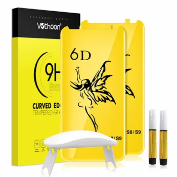 

Vothoon 6D Tempered Glass For Samsung Galaxy S8 S9 Plus Note 8 9 Full Screen glue Screen Protector Glass(Non-Full Cover)