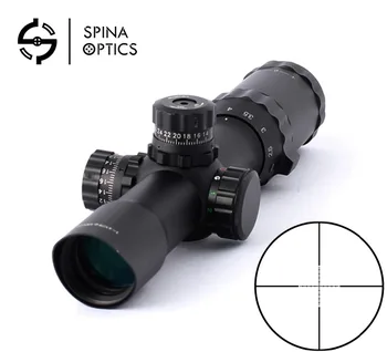 

SPINA OPTICS 1-4X28 Hunting Riflescope Glass Etched Chevron Reticle Tactical Optical Sights Red Green Blue Illuminated Scope for