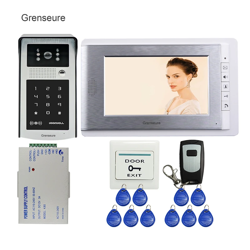 FREE SHIPPING New 7" LCD Video Intercom Door Phone System