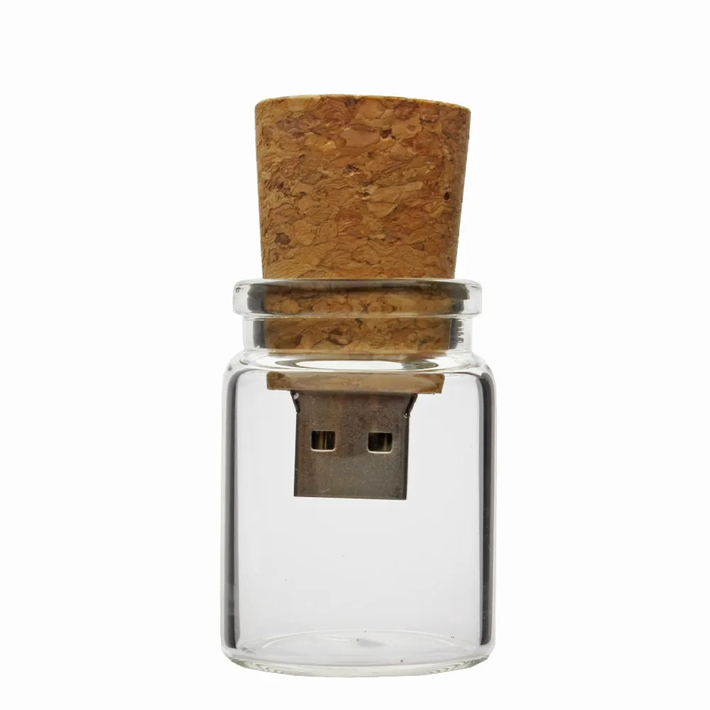 JASTER USB 3,0 стеклянная бутылка с пробкой USB флэш-накопитель(прозрачный) Флешка 4 г 8 г 16 г 32 г 64 г модная бутылка желаний подарок