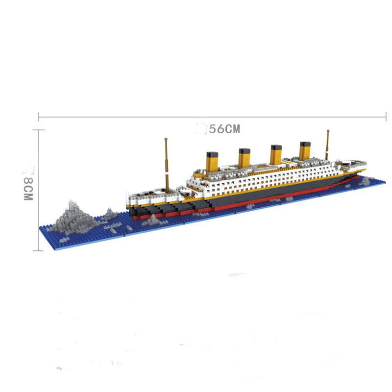 World Famous Titanic Ship DIY Diamond Building Blocks Toys Titanic Model Assembly Particles Bricks Toy Kids Friends Gift 1860pcs   (2)