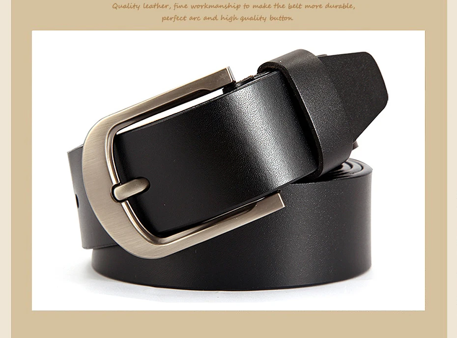 Men's Genuine Cowhide Leather Leather Belt Cummerbunds