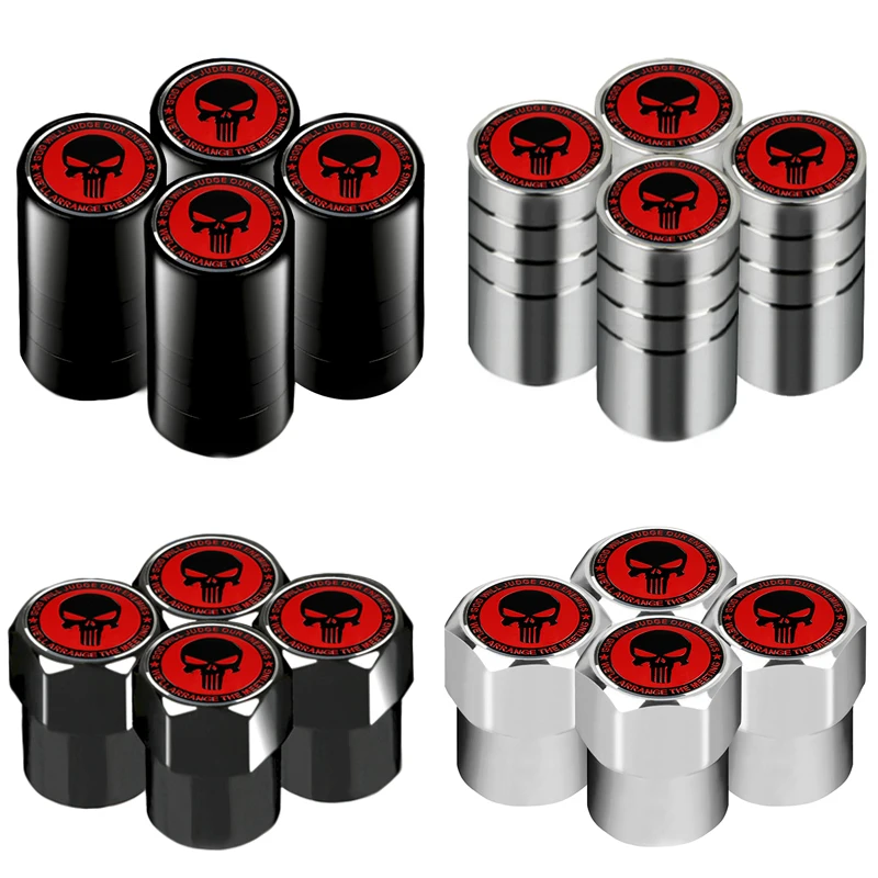 

4pcs Car styling Skull Logo Wheel Tire valve Caps mastermind JAPAN Emblem for Mazda Renault Chevrolet Honda Opel Cadillac KIA
