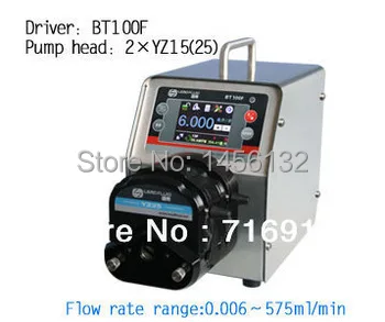 

BT100F 2 X YZ15 Intelligent Dispensing Dosing Filling Peristaltic Pump Precise Control Liquid Tubing Pump 0.006-420 ml/min