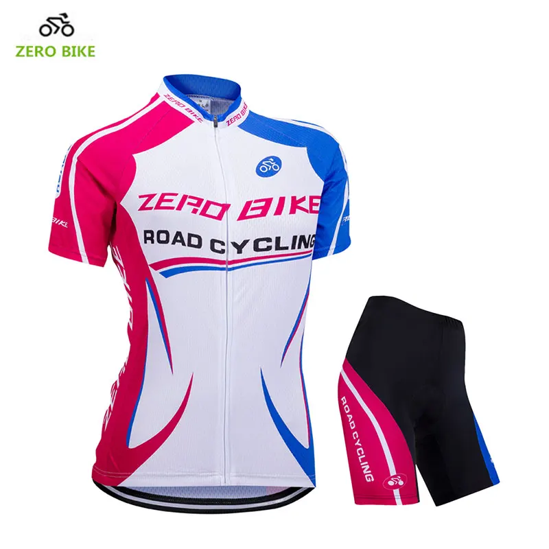 

ZEROBIKE Women's Summer Quick Dry Cycling Jersey MTB Bike Bicycle Tops Shorts 3D Gel Breathable Clothing ropa ciclismo