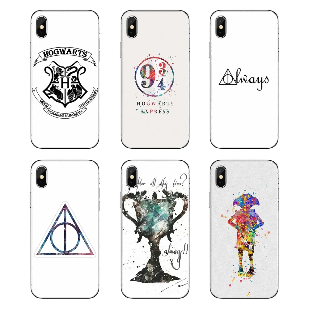 

For Huawei Honor 8 8C 8X 9 10 7A 7C Mate 10 20 Lite Pro P Smart Plus Avada Kedavra Harry Potter Bitch deer Watercolor Art Covers