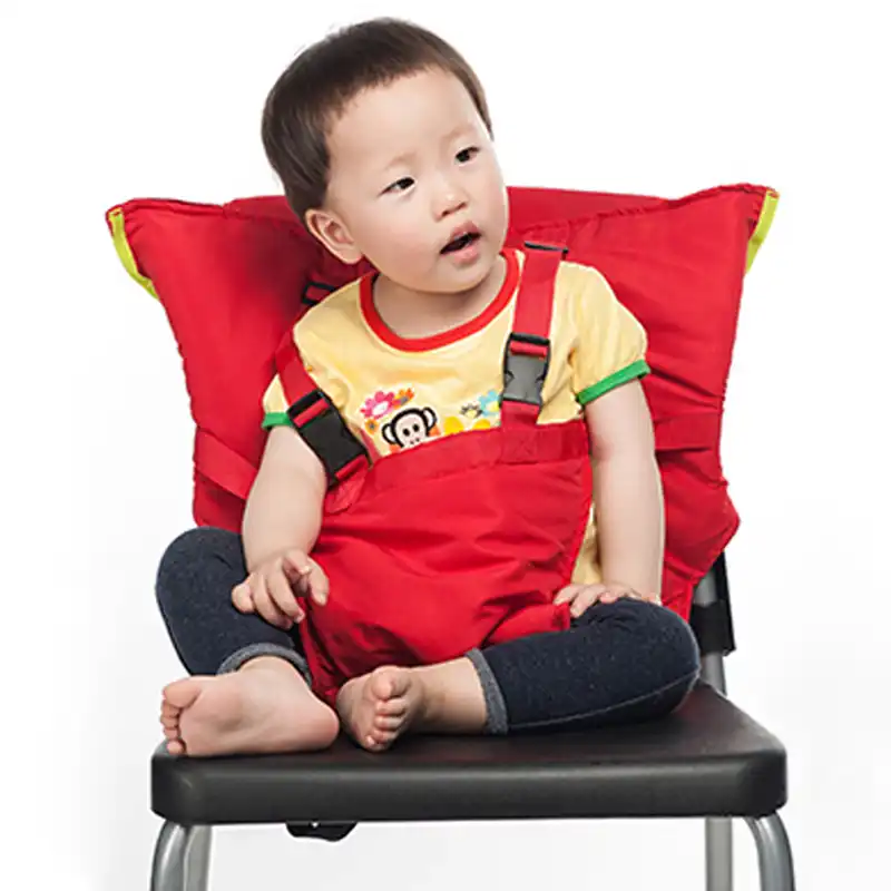 red high chair baby