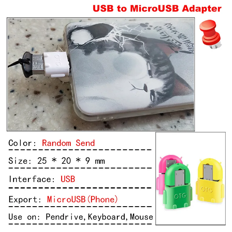 Kuman Micro usb-адаптер для MicroUSB Кабельный адаптер-переходник для флешки, usb флеш-карта для телефона Мышь Клавиатура OTG D