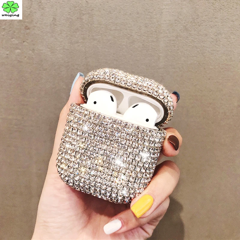 

Luxury 3D Bling diamonds hard Shell for Apple Airpods case protective cover Wireless Bluetooth Earphone Case Charging box bags