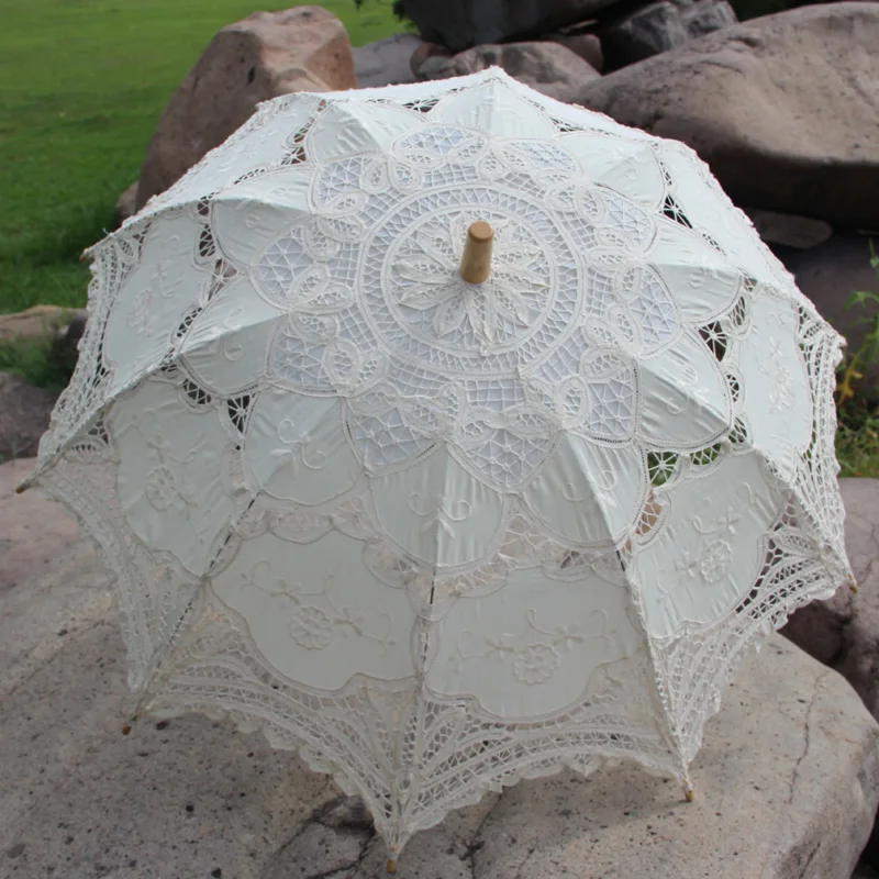 Anniversary Celebration Party Decoration Lace Umbrella Princess Parasol Umbrella Multicolor Dancing Magic Props
