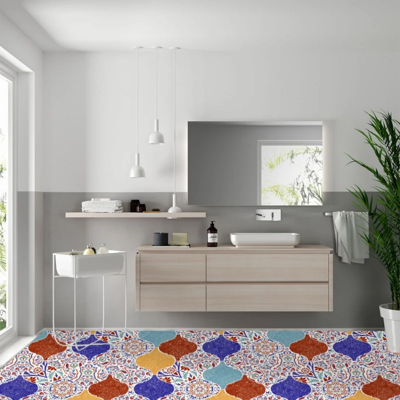 

Moroccan style crystal tile stickers lantern stickers living room kitchen bathroom thickening wall stickers