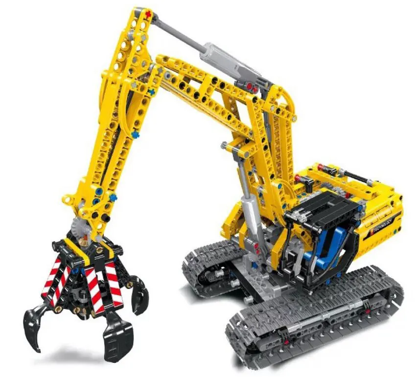 

38014 City Technic 720Pcs Excavator 2 In 1 Engineering Truck Building Blocks Compatible 42006 Christmas Gift For Toys