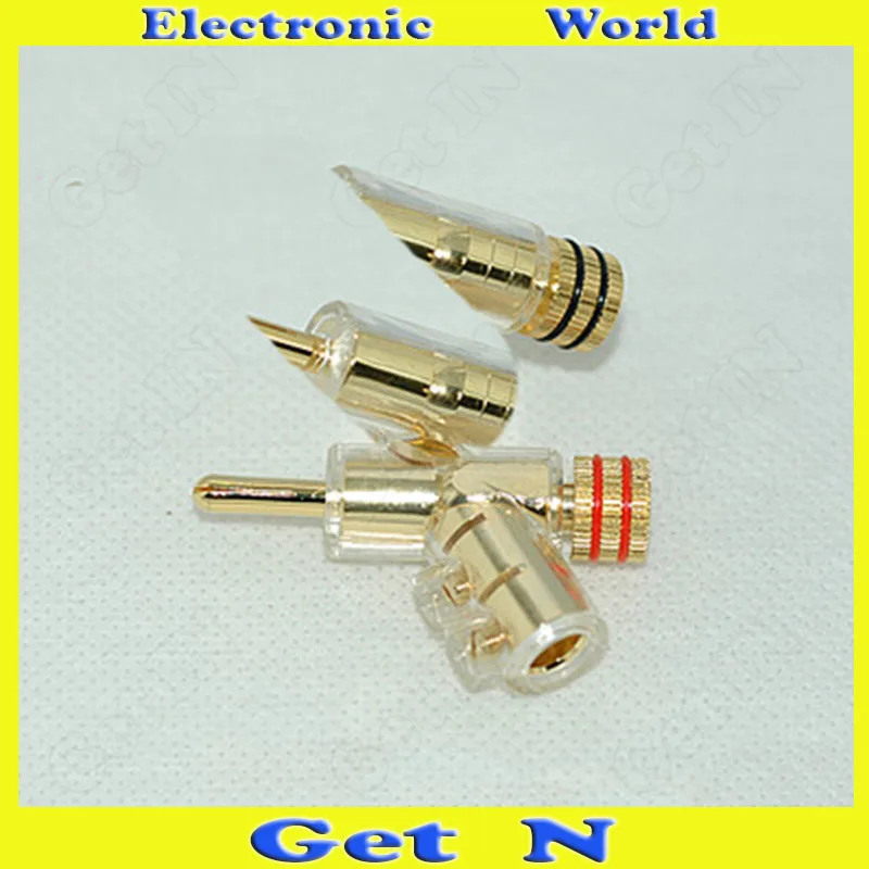 5pcs Gaofei Audiophile Banana Connectors Gold Plated Gun Type Banana