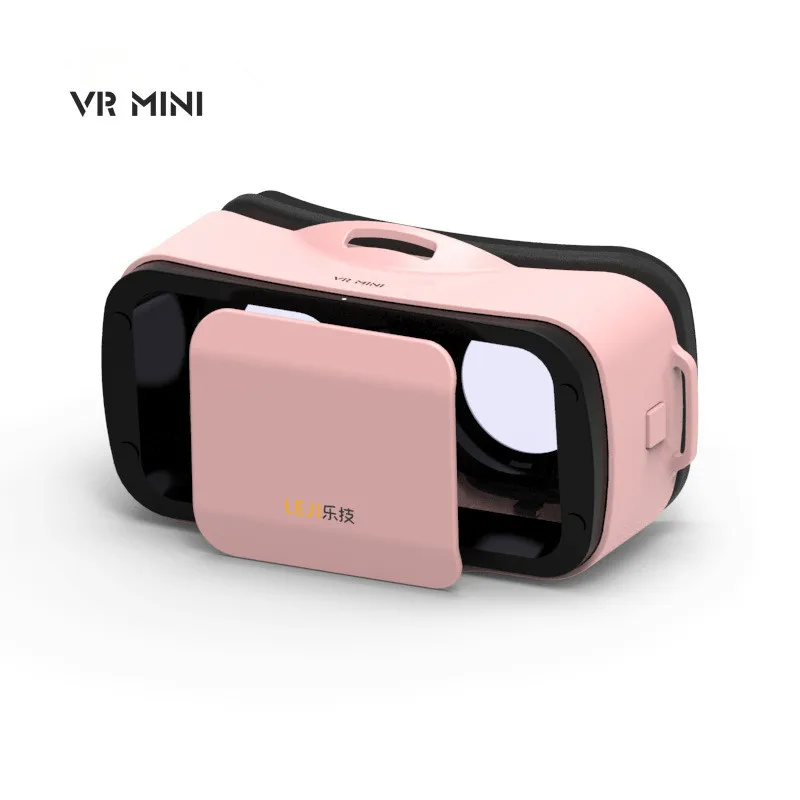 Дизайн виртуальной реальности красочные VR мини 3D очки VRBOX для 4,5-5,5 дюймов Android ios смартфон - Цвет: Розовый