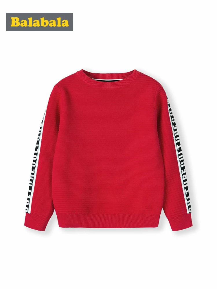

Balabala Baby sweater boy sweater cotton children 2019 new spring children's clothing head round neck sweater for boys