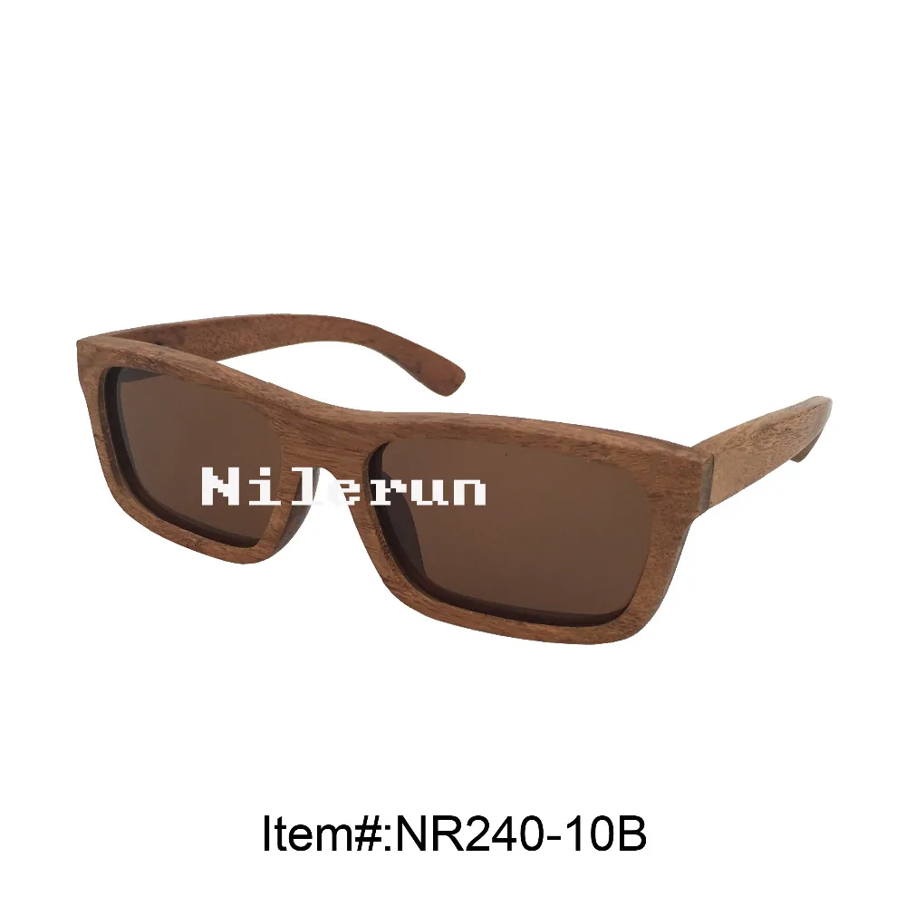 

handmade rectangle carbonized brown bamboo sunglasses