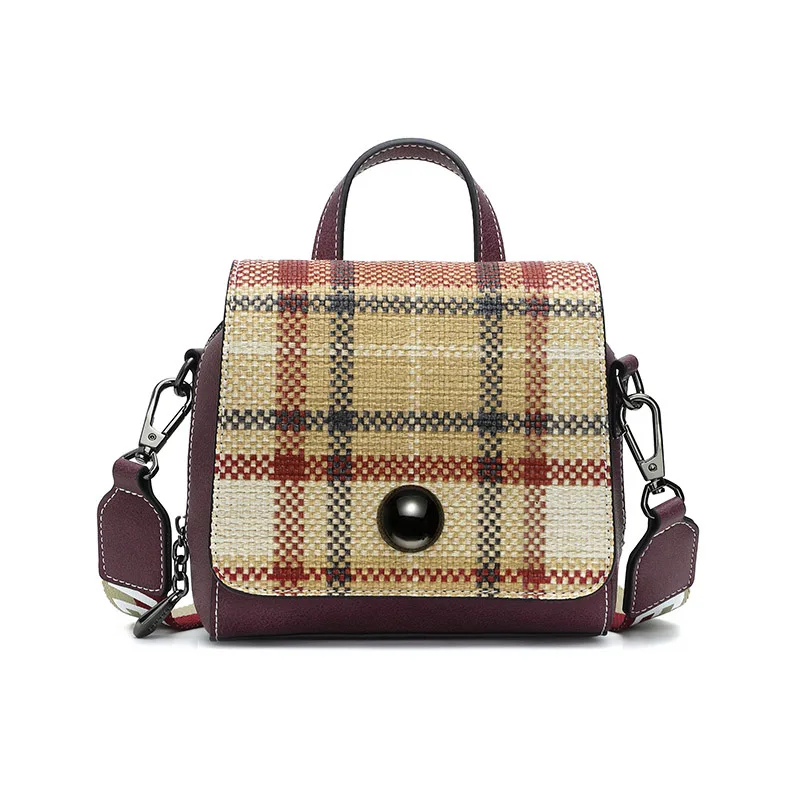 

YOUR MOON 2018 Fashion Ladies Clutch bags Red Black bag Plaid magnetic buckle Crossbody Messenger Shoulder small women bags