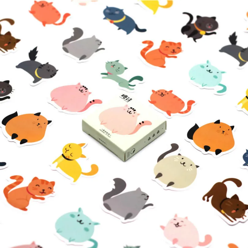 

2019 NEW Meat Cat Stationery Stickers Diary Handmade Adhesive Paper Japan Sticker Scrapbooking Stationery