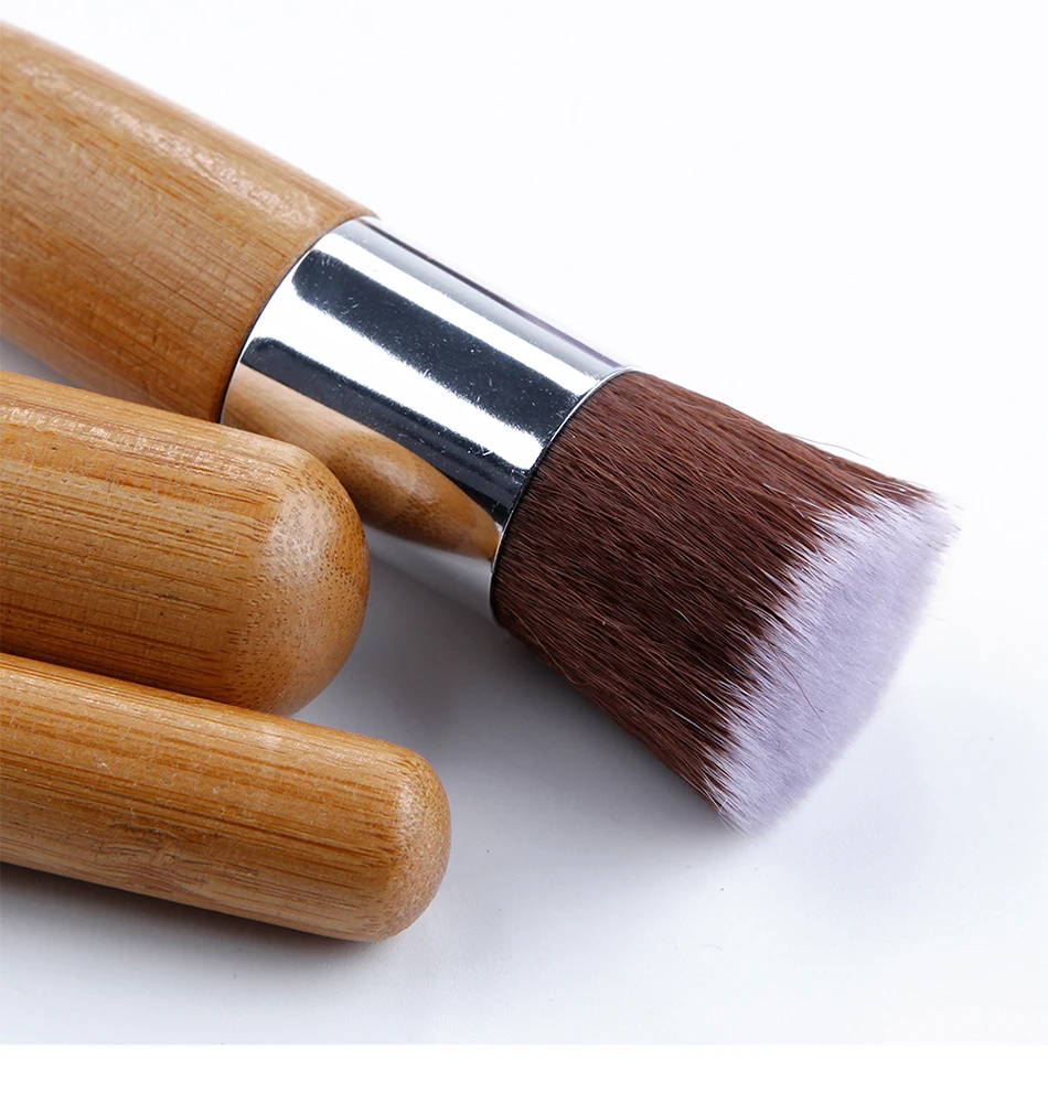 Профессиональные кисти для макияжа, 11 шт. в наборе, натуральные кисти для макияжа из бамбука, набор мягких кистей для нанесения основы, кисть для смешивания кабуки, инструменты для макияжа