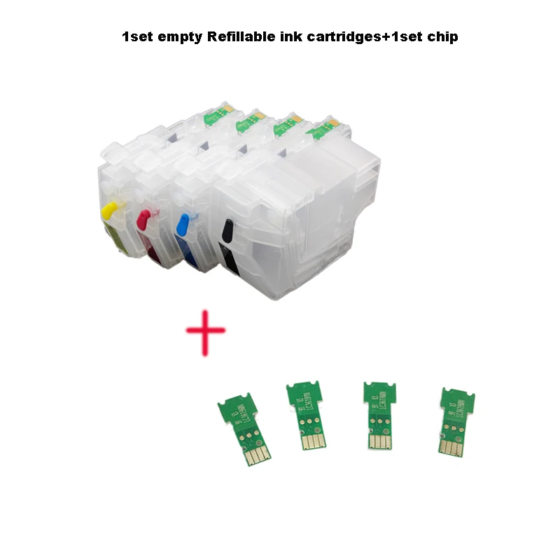 

CISSPLAZA 1x Refill cartridge+1set chip LC3219 LC3217 For Brother MFC-J5330DW J5335DW J5730DW J5930DW J6530DW J6930DW J6935DW