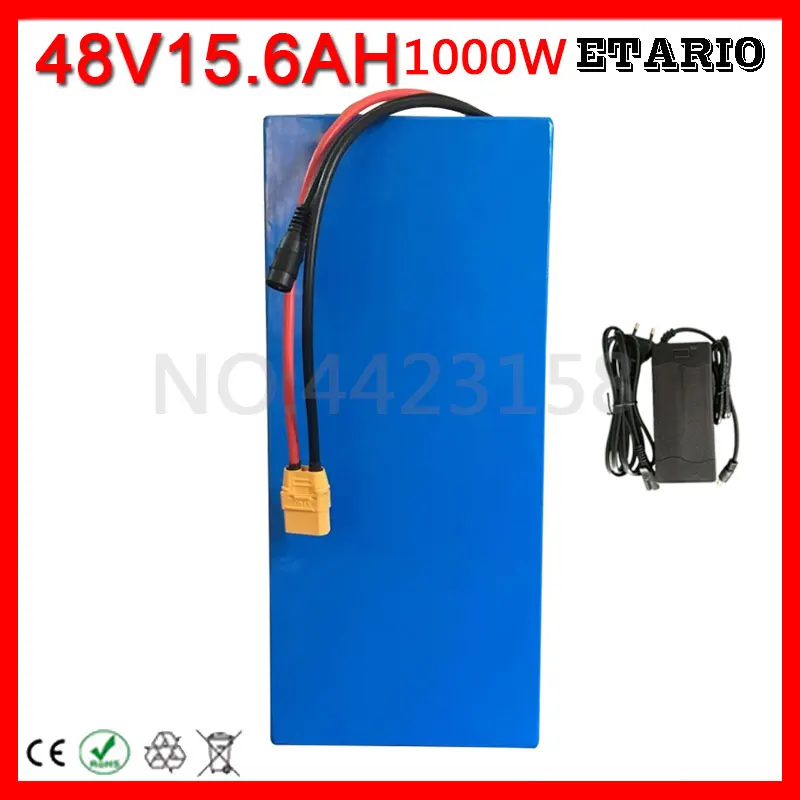 48V 15AH аккумулятор 1000W ebike 48v скутер литий ионный с 30A BMS и 2A зарядное устройство