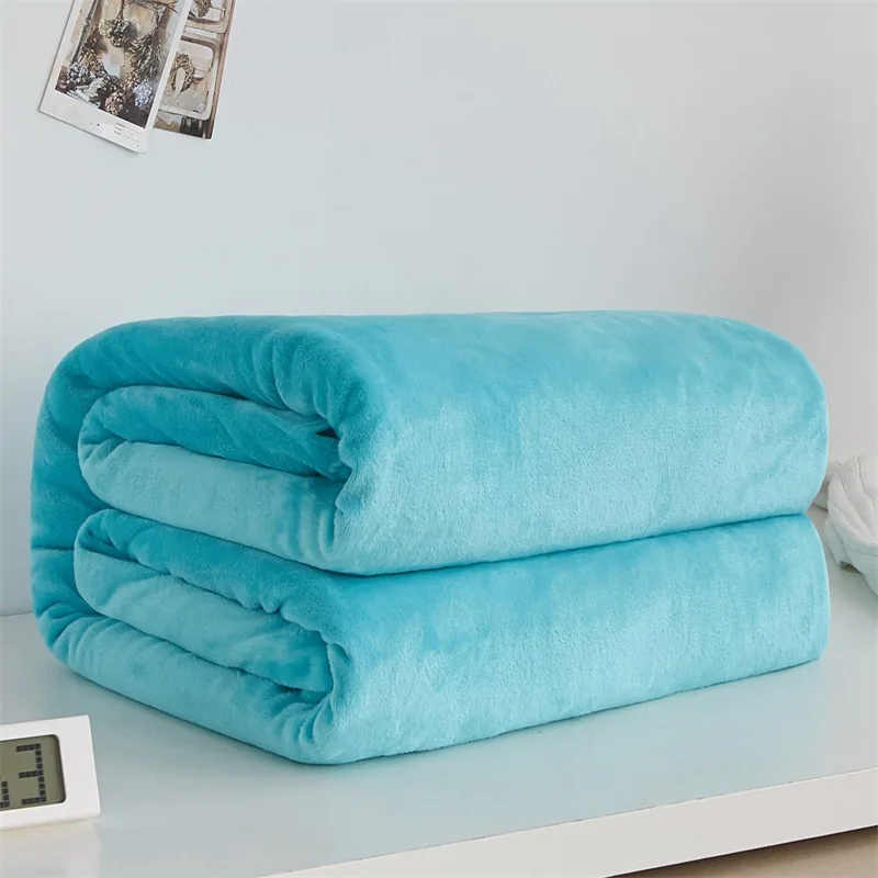 Однотонное одеяло из кораллового флиса, мягкое полотенце, постельное белье, простыня для дома, путешествий, взрослых, детские одеяла Cobija Cobertor