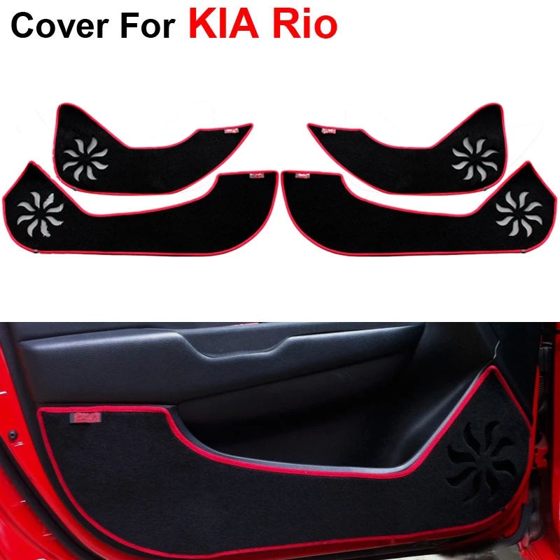 Car Styling 4pcs/set Door Protector Side Edge Protection Pad For Kia Rio K2 Sedan 2012 2013 2014