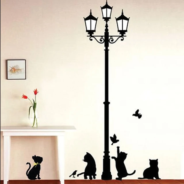 Funny Cute Cat Wall Stickers Home Decoration Kids Bedroom Wallpaper Funny Cute Cat Wall Stickers Home Decoration Kids Bedroom Wallpaper Decals Animals Poster On