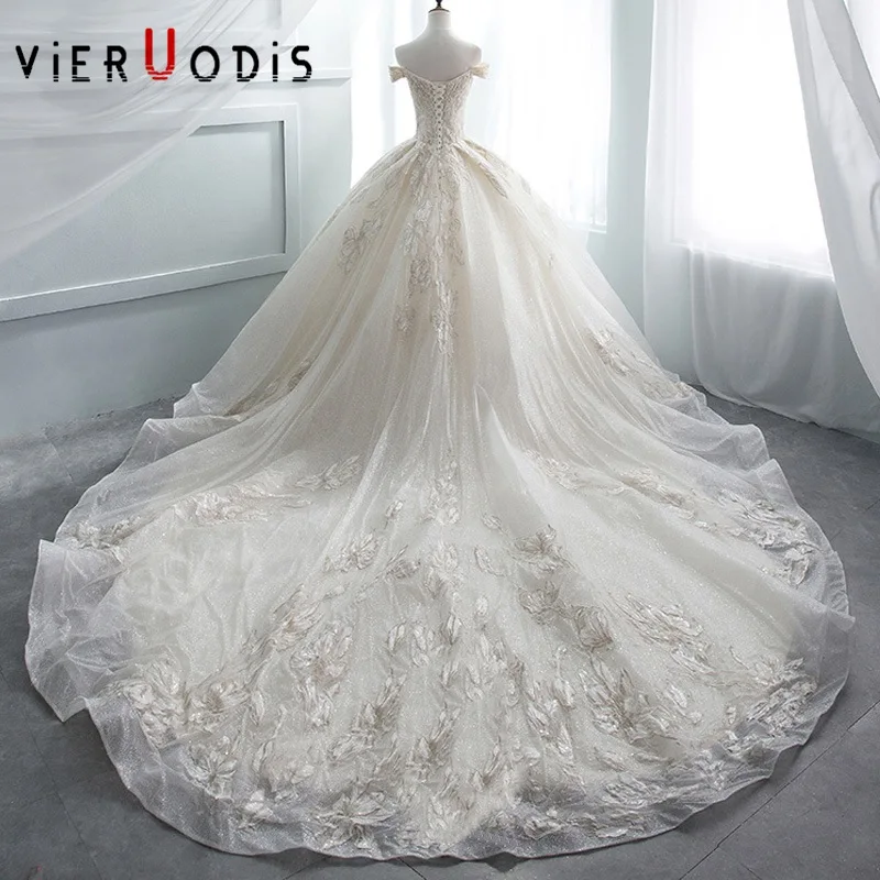 Vestidos De Novia 2019 шапка класса люкс с рукавами бальное платье Vestido Noiva Princesa кружевная