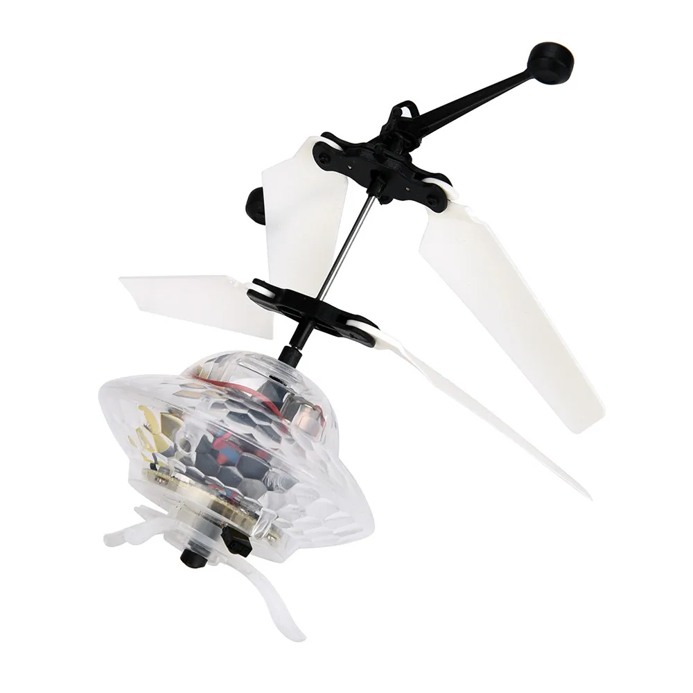 Радиоуправляемая игрушка Мини летающий шар НЛО Радиоуправляемый Дрон вертолет чувственный светильник Встроенная пластиковая подвеска сверкающий светодиодный игрушки для детей