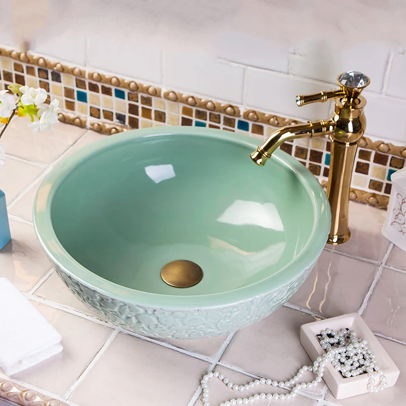 2019 Bathroom Ceramic Counter Top Sink Wash Basin Popular In