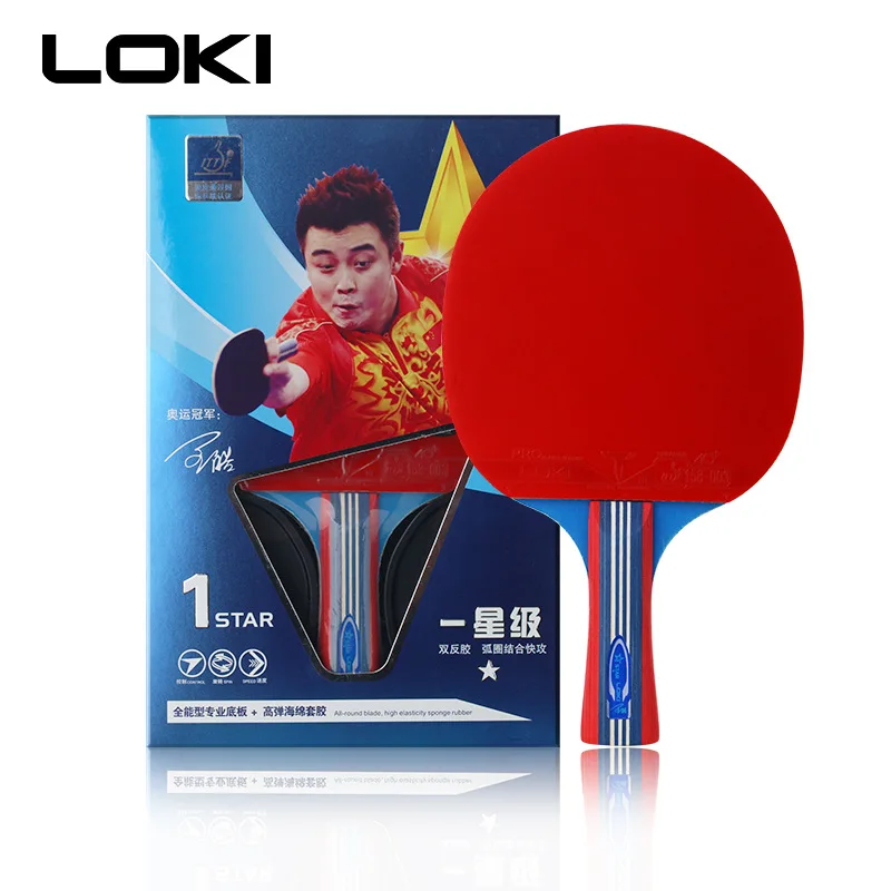 

LOKI 1 Star Training Table Tennis Racket New Beginner Ping Pong Bat Pimples In Rubber Pingpong Racket