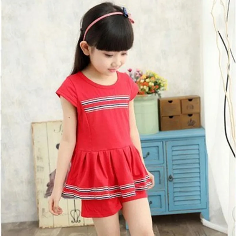 Summer Toddler Girl Casual Outfits Kids T shirt Dress Short Pants Baby