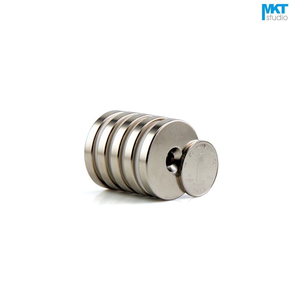 

2Pcs D35*5mm M5 Hole Annular Ringlike NdFeB Permanent Magnet Steel For Hall Motion Sensor Detector