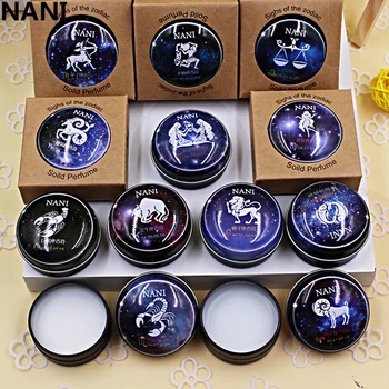 

brand NANI High Quality 12 Signs Constellation Zodiac Magic Solid Deodorant Solid Fragrance For Women Men