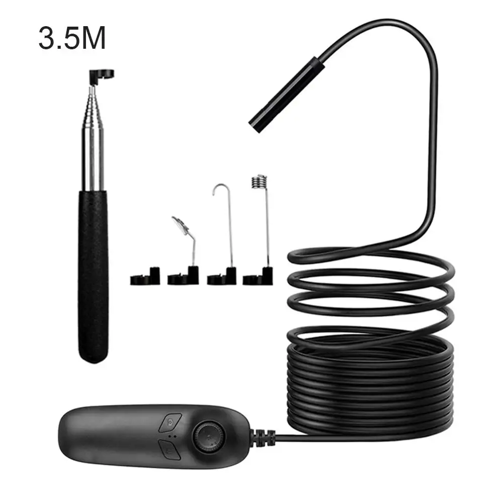 

HD 1200P Telescoping 8mm Wifi Ear Endoscope Safty With 8 LED Inspection Camera IP68 Waterproof 2.0MP Semi-Rigid WiFi Borescope