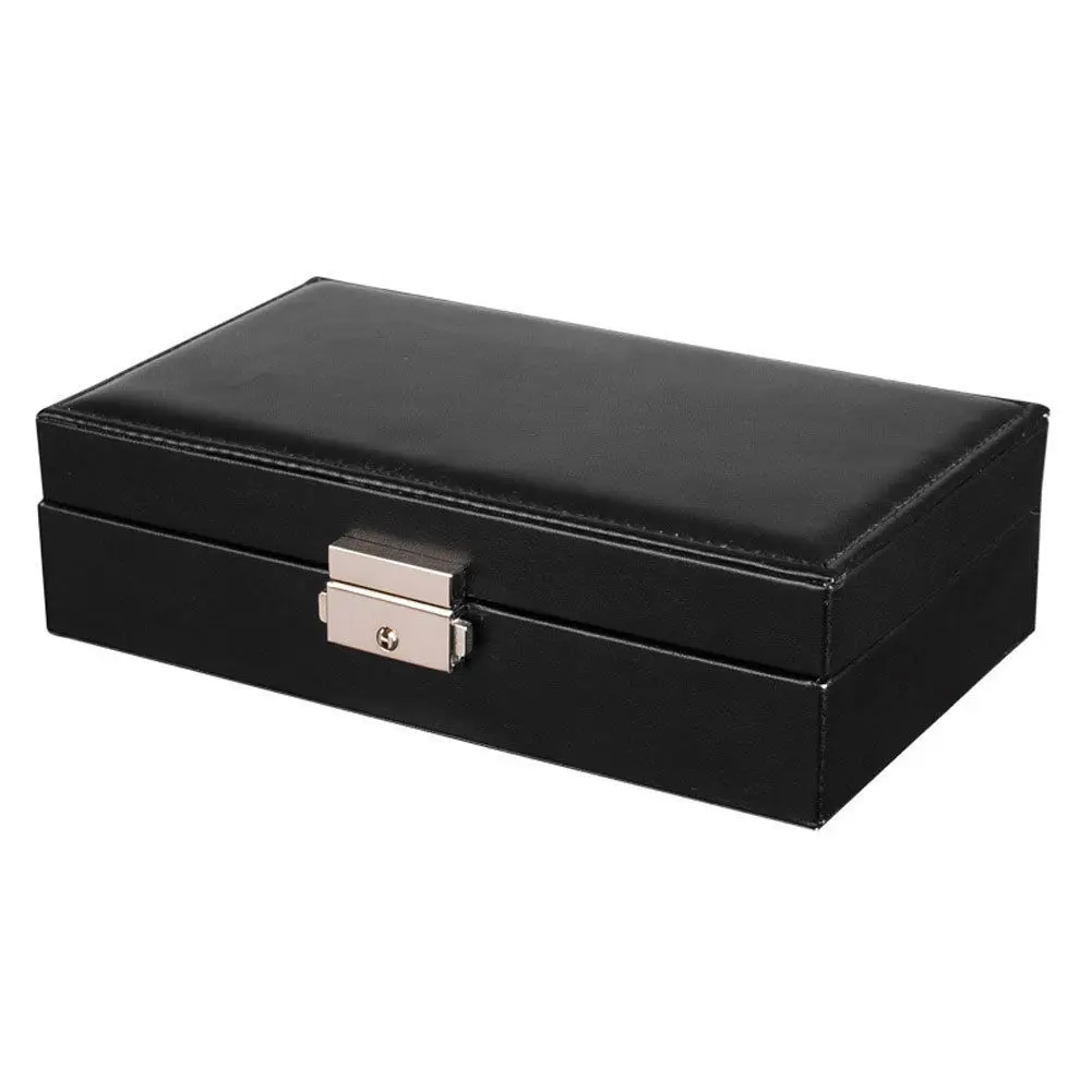 New Fashion Style Women PU Leather Solid Lock Portable Jewelry Box Travel Packaging Storage Organizer | Багаж и сумки
