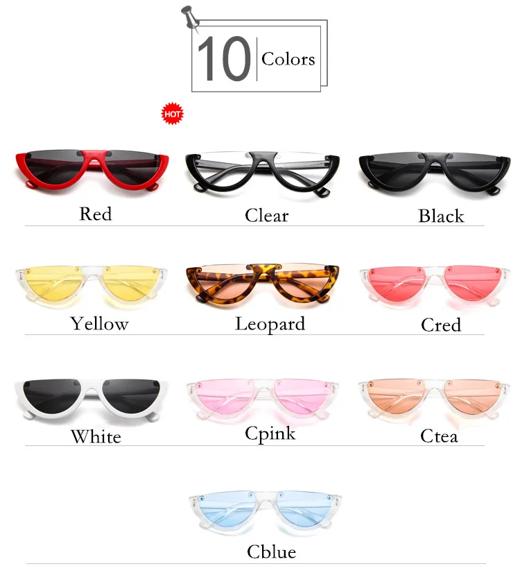 Уникальные женские солнцезащитные очки кошачий глаз в полуоправе, брендовые дизайнерские модные женские розовые оттенки/прозрачные линзы