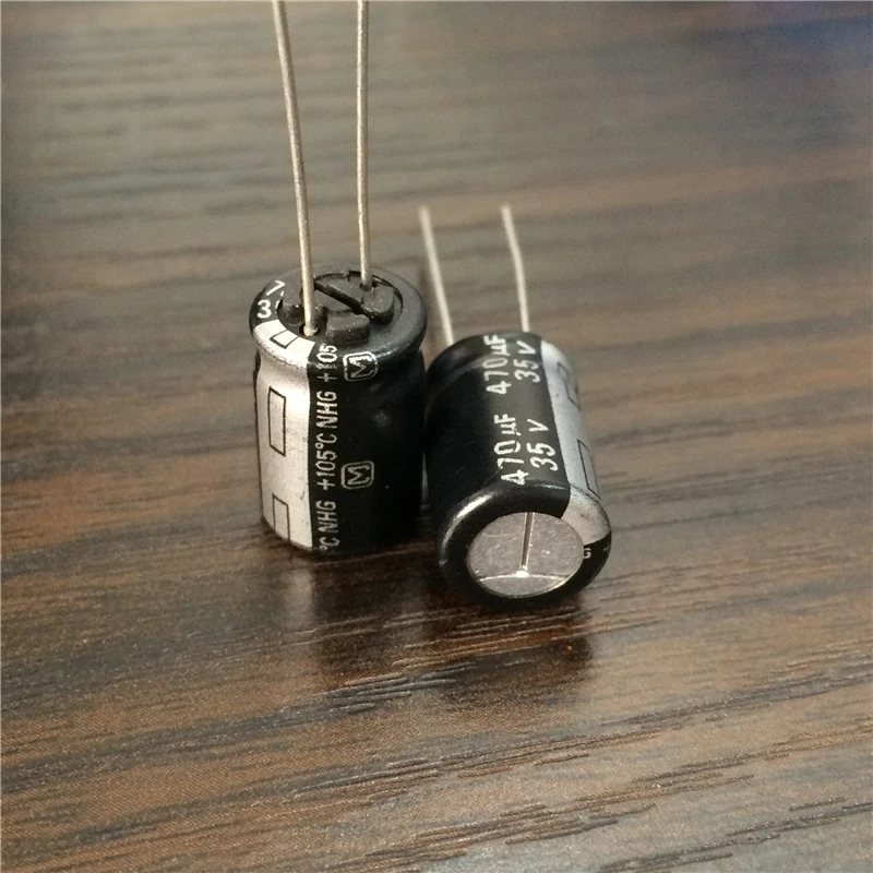 100 шт. 470 мкФ 35 В NHG серии 10 x 16 мм высокое качество 35V470uF алюминиевый