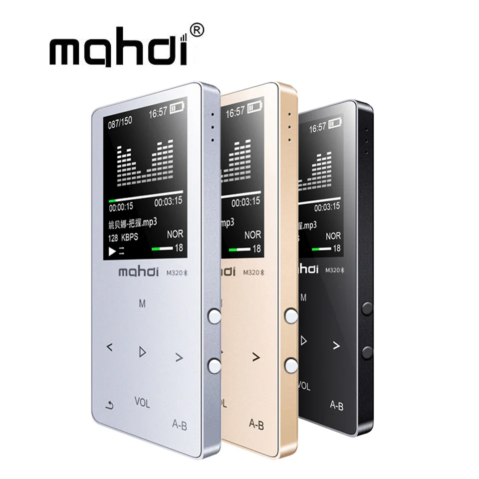 Metal Bluetooth Sport MP3 Player Portable Audio 8GB with Built-in Speaker FM Radio APE Flac Music Player bluetooth-music-player